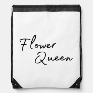 Flower Queen  Drawstring Bag