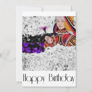 Flower Queen HAPPY BIRTHDAY card