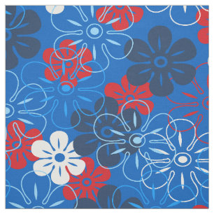 Flower Rain Hawaiian Retro Floral Fabric