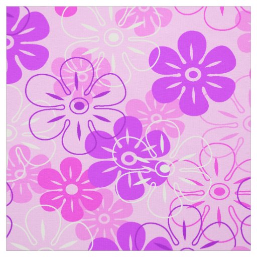Flower Rain Hawaiian Retro Floral Fabric
