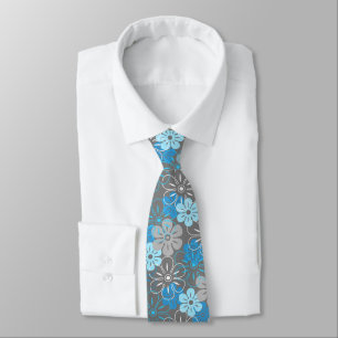 Flower Rain Hawaiian Two-sided Printed Tie
