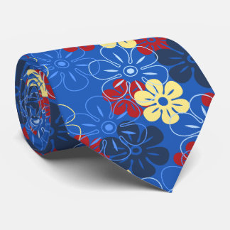 Flower Rain Hawaiian Two-sided Printed Tie