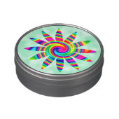 Flower Rainbow Twirl Jelly Belly Tin (Side)