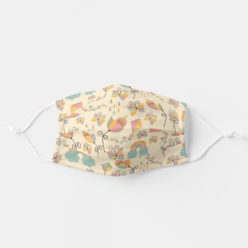 Flower Rainbows Butterflies Clouds Baby Pregnancy Adult Cloth Face Mask by RainbowBabies at Zazzle