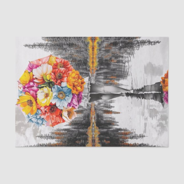 Flower Raindrops7 Tissue Paper (Front)