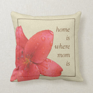 Flower Red Lily for Mom Throw Pillow