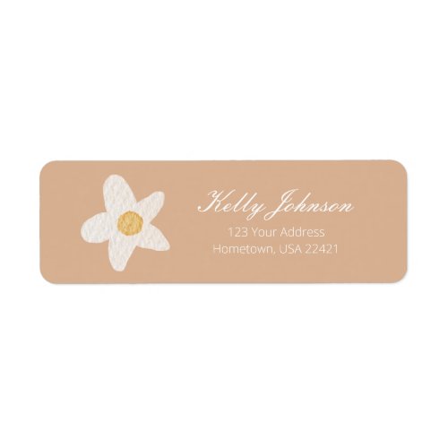 Flower Return Address Label