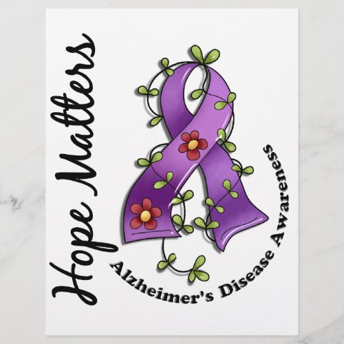 Flower Ribbon 4 Hope Matters Alzheimers Disease Flyer