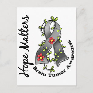Flower Ribbon 4 Hope Matters Brain Tumor Postcard