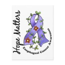 Flower Ribbon 4 Hope Matters Esophageal Cancer Postcard