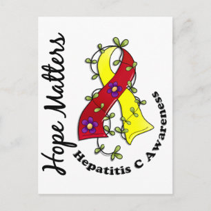 Flower Ribbon 4 Hope Matters Hepatitis C Postcard