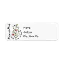 Flower Ribbon 4 Hope Matters Lung Cancer Label