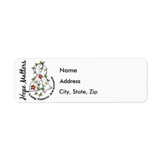 Flower Ribbon 4 Hope Matters Lung Cancer Label