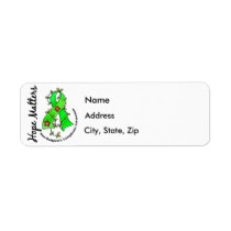 Flower Ribbon 4 Hope Matters Non-Hodgkin's Lymphom Label