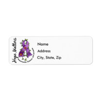 Flower Ribbon 4 Hope Matters Pancreatic Cancer Label