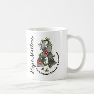 Flower Ribbon 4 Hope Matters Parkinson's Disease Coffee Mug