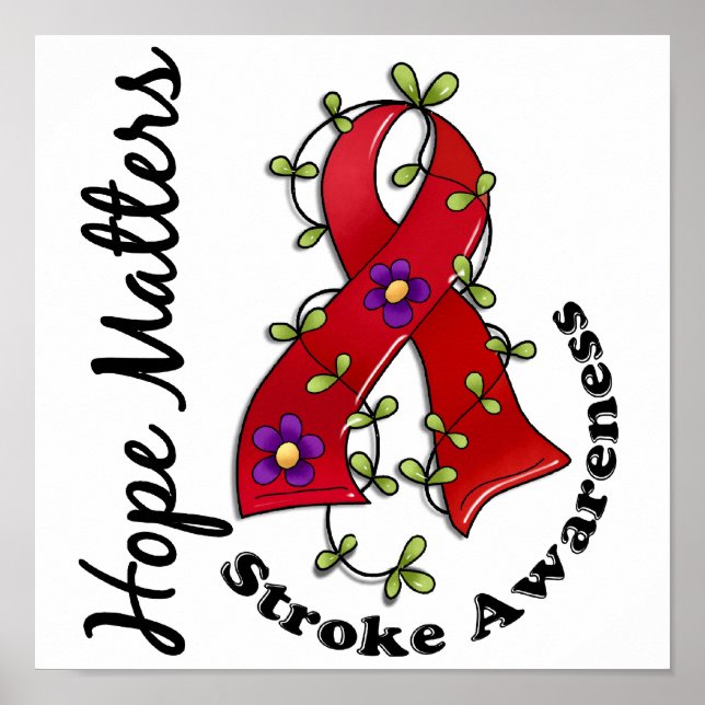 Flower Ribbon 4 Hope Matters Stroke Poster (Front)