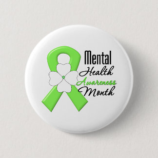 Flower Ribbon - Mental Health Awareness Month Button