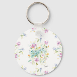 Flower round Key Ring