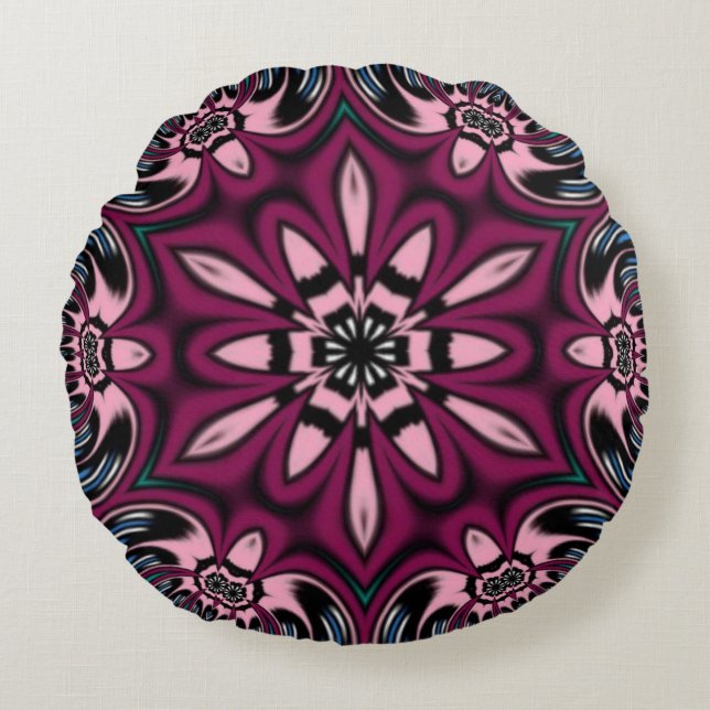 flower round pillow (Front)