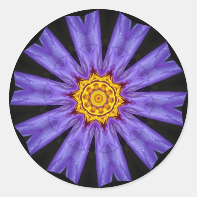 Flower Round Sticker (Front)