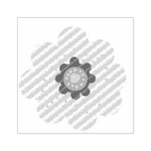Flower  rubber stamp