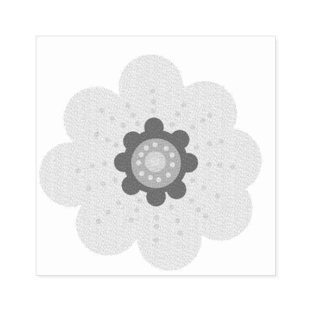 Flower  rubber stamp (Imprint)
