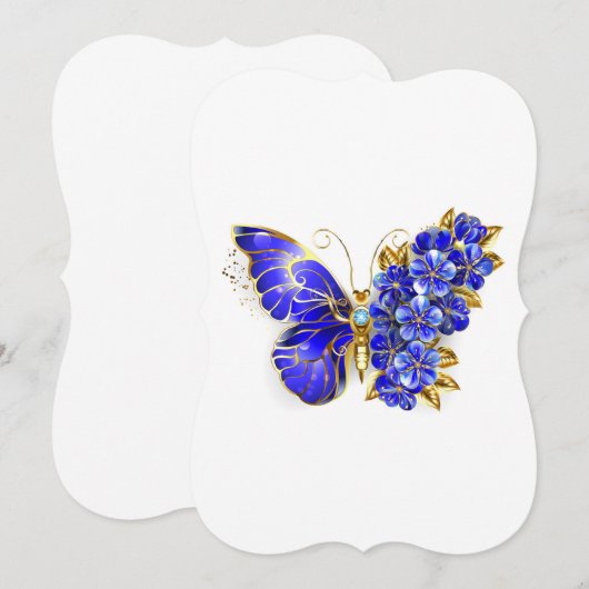 Flower Sapphire Butterfly (Front/Back)