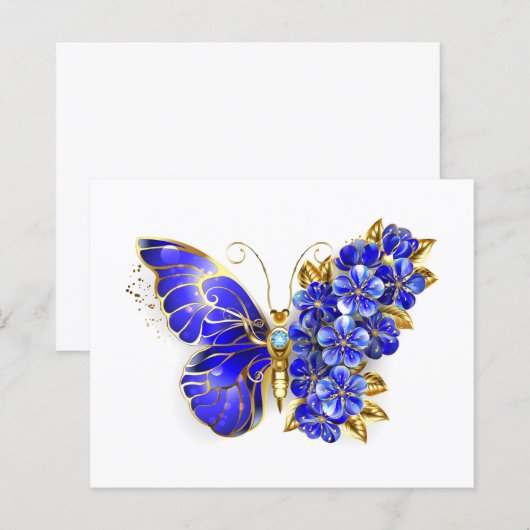 Flower Sapphire Butterfly (Front/Back)