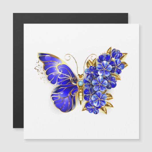 Flower Sapphire Butterfly (Front/Back)
