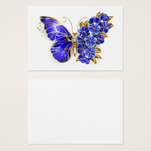 Flower Sapphire Butterfly (Front & Back)