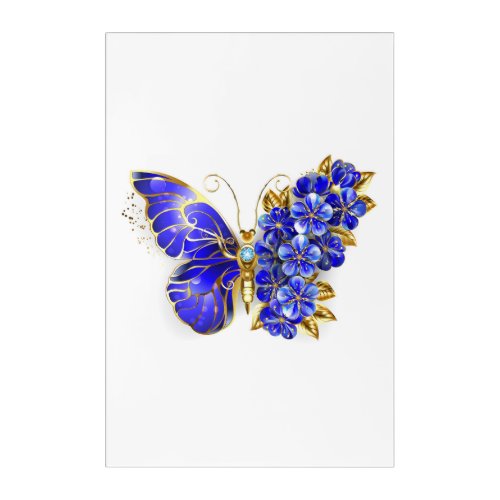Flower Sapphire Butterfly Acrylic Print