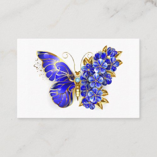 Flower Sapphire Butterfly Appointment Card