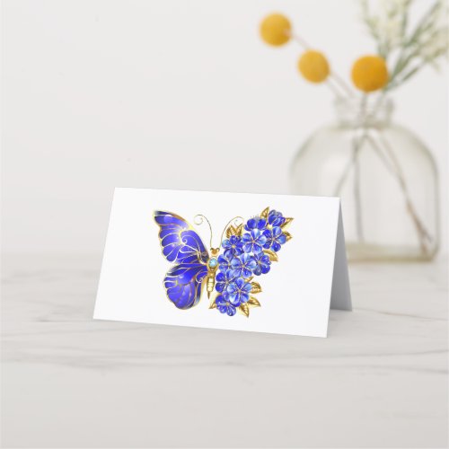 Flower Sapphire Butterfly Appointment Card