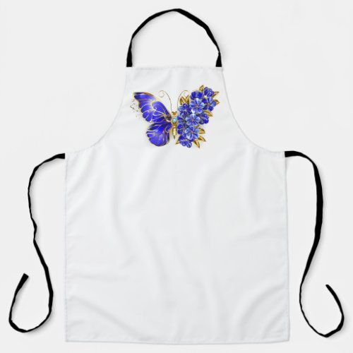 Flower Sapphire Butterfly Apron