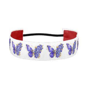 Flower Sapphire Butterfly Athletic Headband