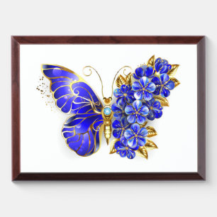 Flower Sapphire Butterfly Award Plaque