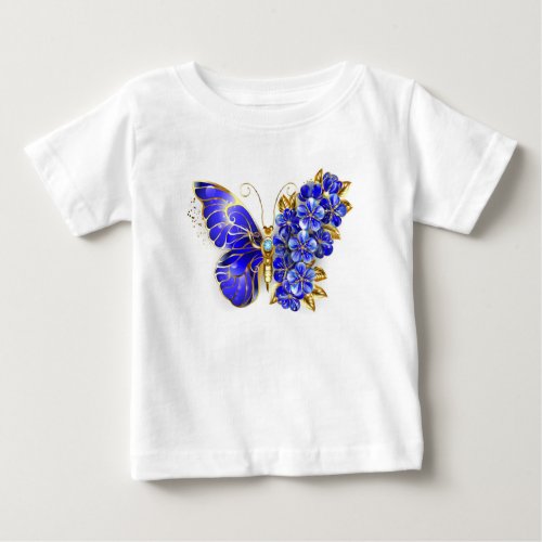 Flower Sapphire Butterfly Baby T_Shirt