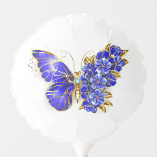 Flower Sapphire Butterfly Balloon