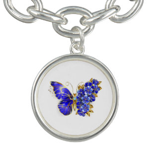 Flower Sapphire Butterfly Bracelet