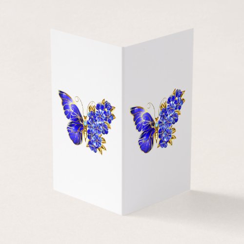 Flower Sapphire Butterfly Business Card