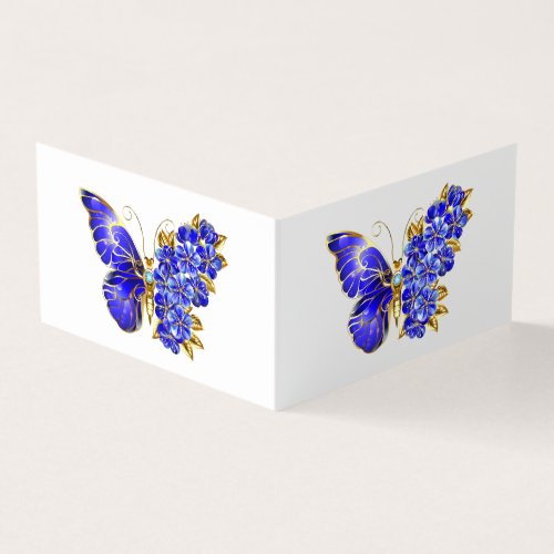 Flower Sapphire Butterfly Business Card