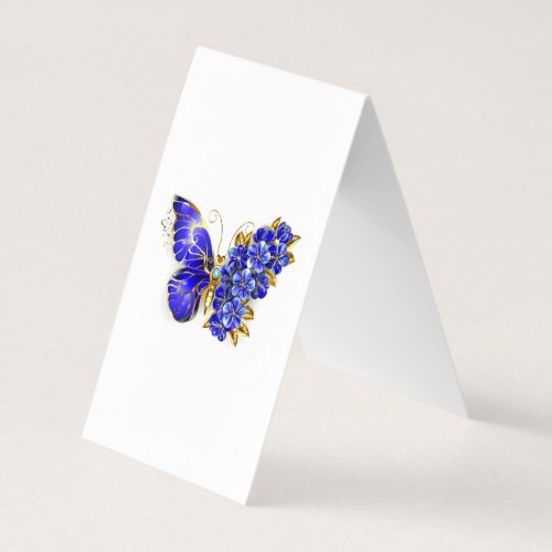 Flower Sapphire Butterfly Business Card