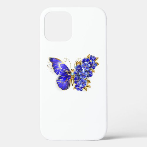 Flower Sapphire Butterfly iPhone 12 Pro Case