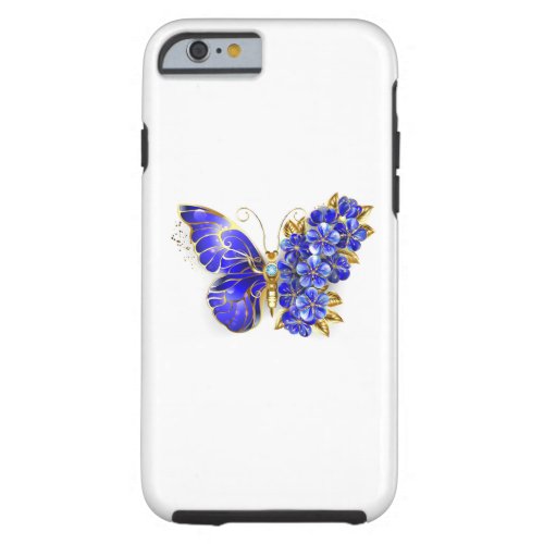 Flower Sapphire Butterfly Tough iPhone 6 Case