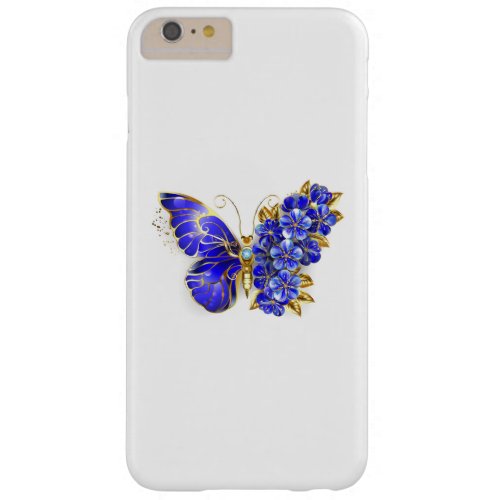 Flower Sapphire Butterfly Barely There iPhone 6 Plus Case