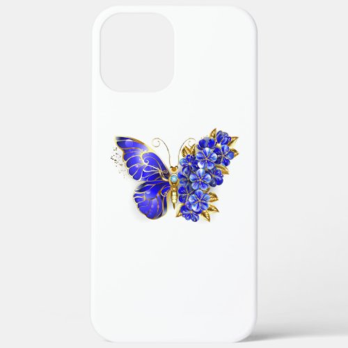 Flower Sapphire Butterfly iPhone 12 Pro Max Case