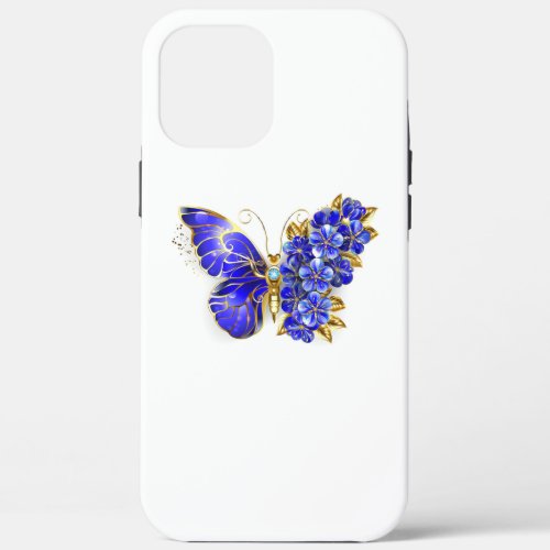 Flower Sapphire Butterfly iPhone 12 Pro Max Case