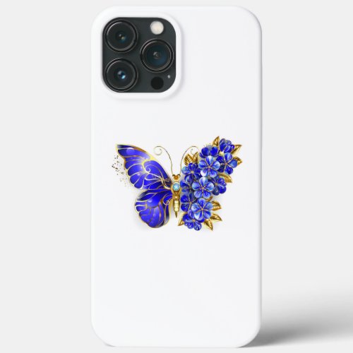 Flower Sapphire Butterfly iPhone 13 Pro Max Case