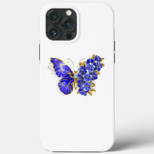Flower Sapphire Butterfly iPhone 13 Pro Max Case